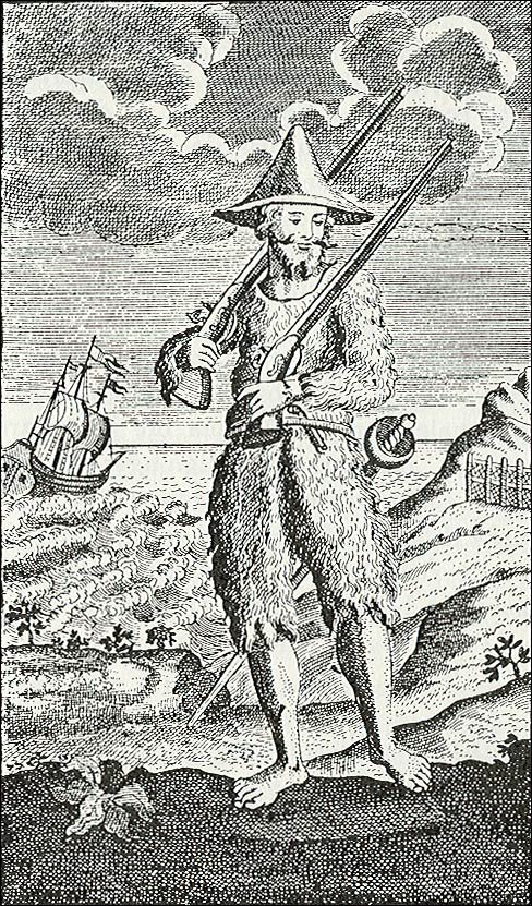 Ilustrace z prvního vydání románu Robinson Crusoe Ilustrace z prvního vydání románu Robinson Crusoe